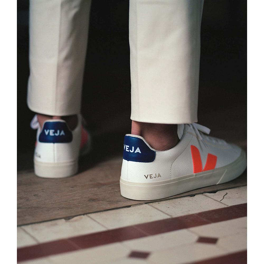 Veja CAMPO CHROMEFREE Muške Low Tops Sneakers White/Orange | VEJA103-HR