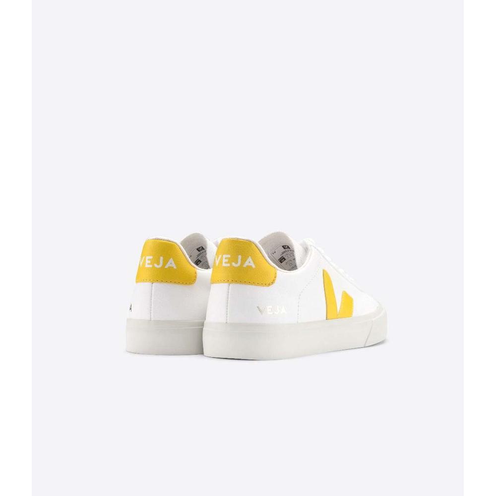 Veja CAMPO CHROMEFREE Muške Low Tops Sneakers White/Yellow | VEJA106-HR