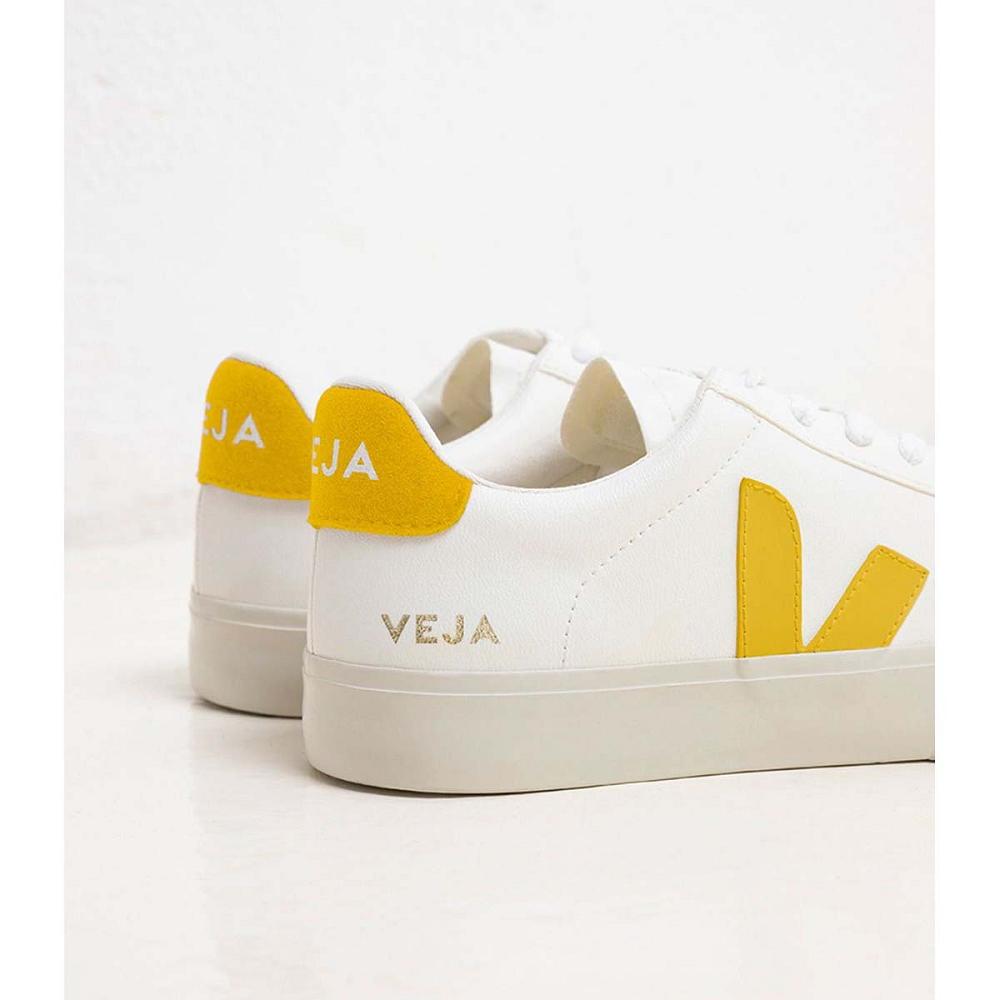 Veja CAMPO CHROMEFREE Muške Low Tops Sneakers White/Yellow | VEJA106-HR