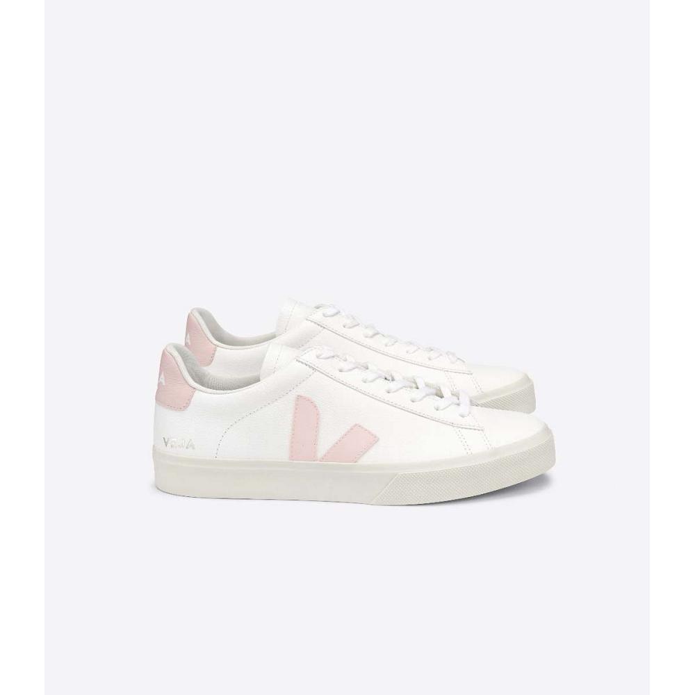 Veja CAMPO CHROMEFREE Ženske Low Tops Sneakers White/Pink | VEJA390-HR