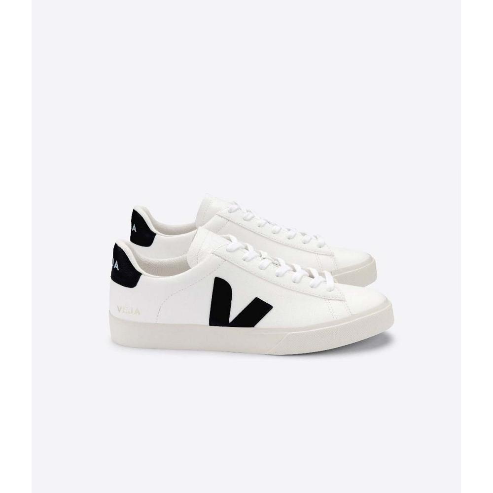 Veja CAMPO CHROMEFREE Ženske Low Tops Sneakers White/Black | VEJA519-HR