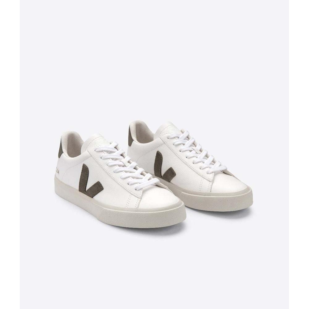 Veja CAMPO CHROMEFREE Ženske Low Tops Sneakers White/Khaki | VEJA520-HR