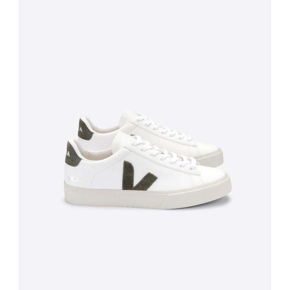 Veja CAMPO CHROMEFREE Ženske Low Tops Sneakers White/Khaki | VEJA520-HR