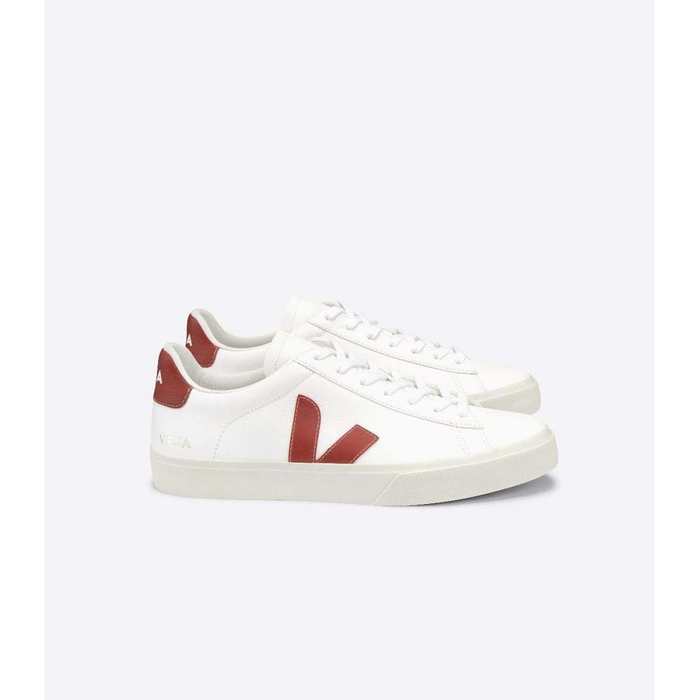 Veja CAMPO CHROMEFREE Ženske Low Tops Sneakers White/Red | VEJA530-HR