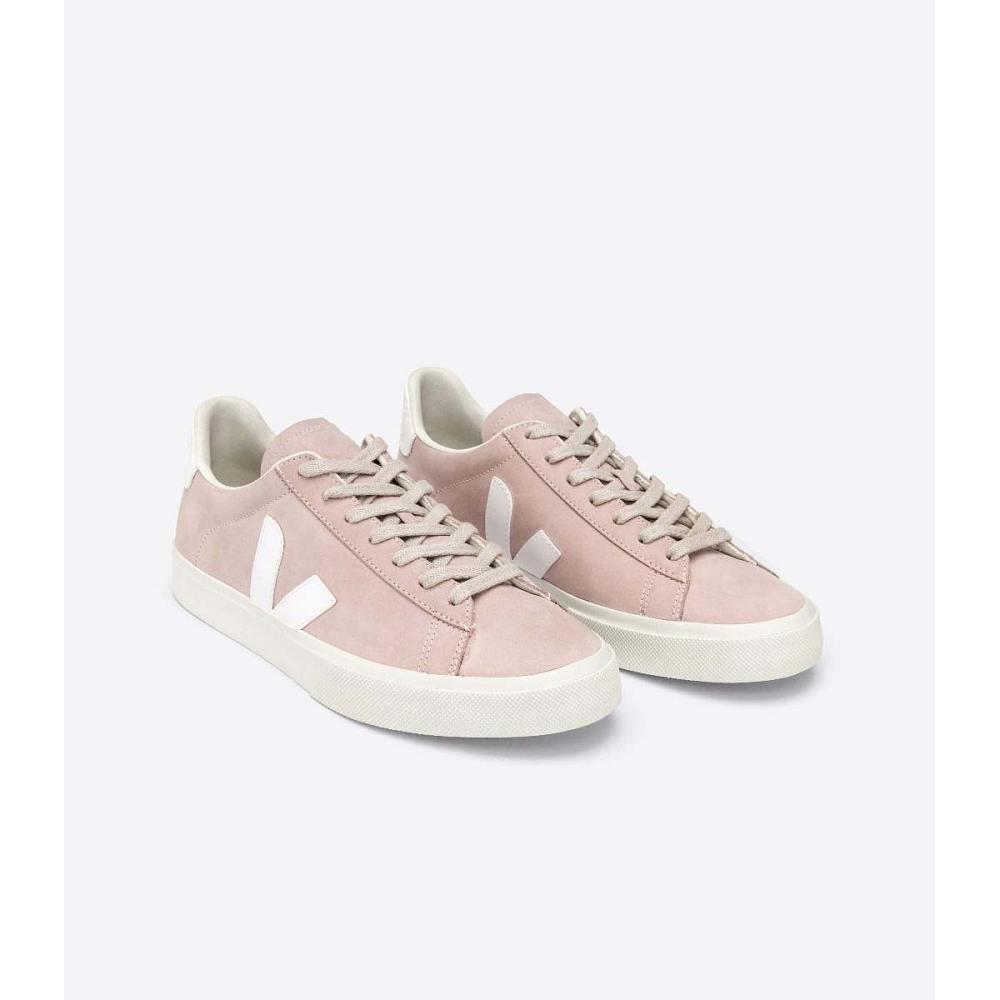 Veja CAMPO NUBUCK Ženske Low Tops Sneakers Roze | VEJA526-HR