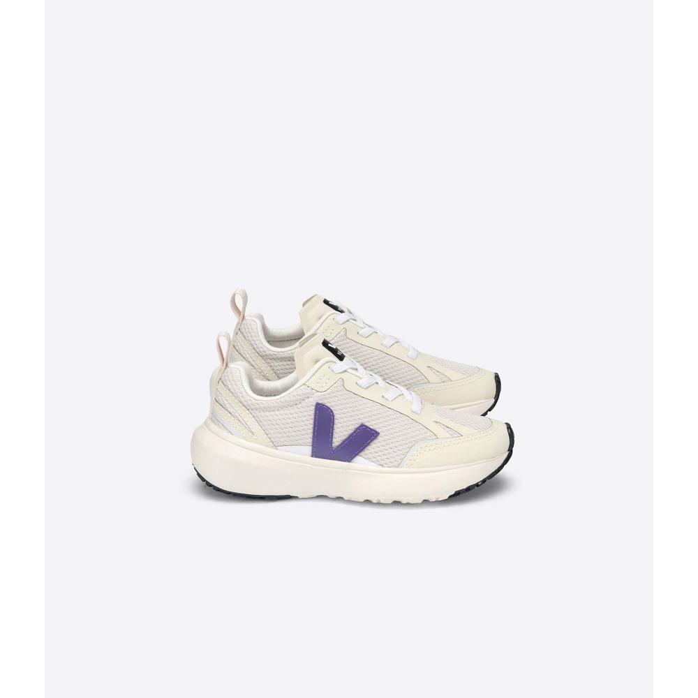 Veja CANARY ELASTIC LACE Dječje Cipele Beige/Purple | VEJA696-HR