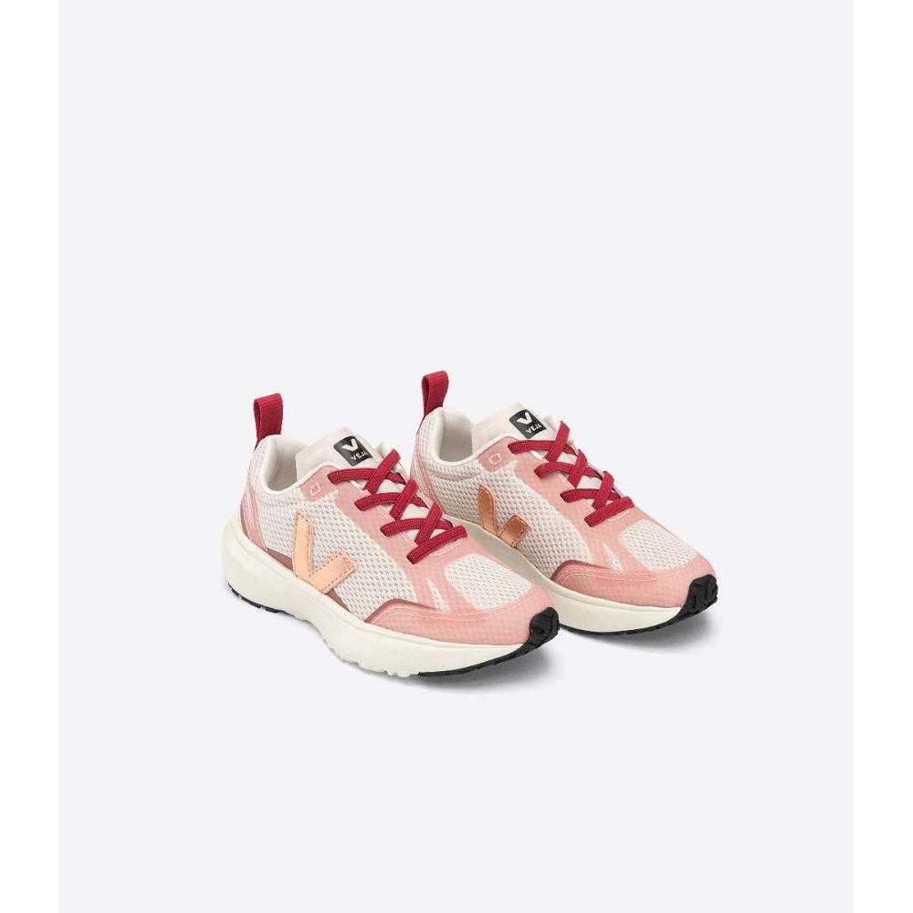 Veja CANARY ELASTIC LACE Dječje Tenisiće Beige/Pink | VEJA647-HR