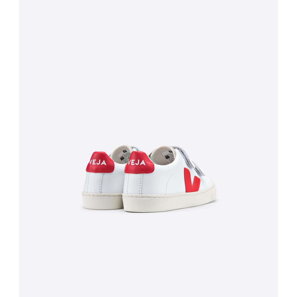 Veja ESPLAR LEATHER Dječje Tenisiće White/Red | VEJA738-HR