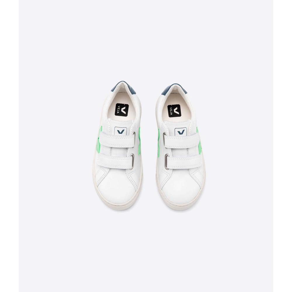 Veja ESPLAR LEATHER Dječje Tenisiće White/Green | VEJA743-HR