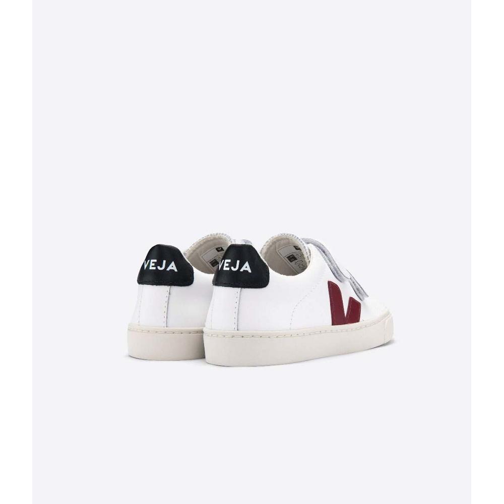 Veja ESPLAR LEATHER Dječje Tenisiće White/Black/Red | VEJA746-HR