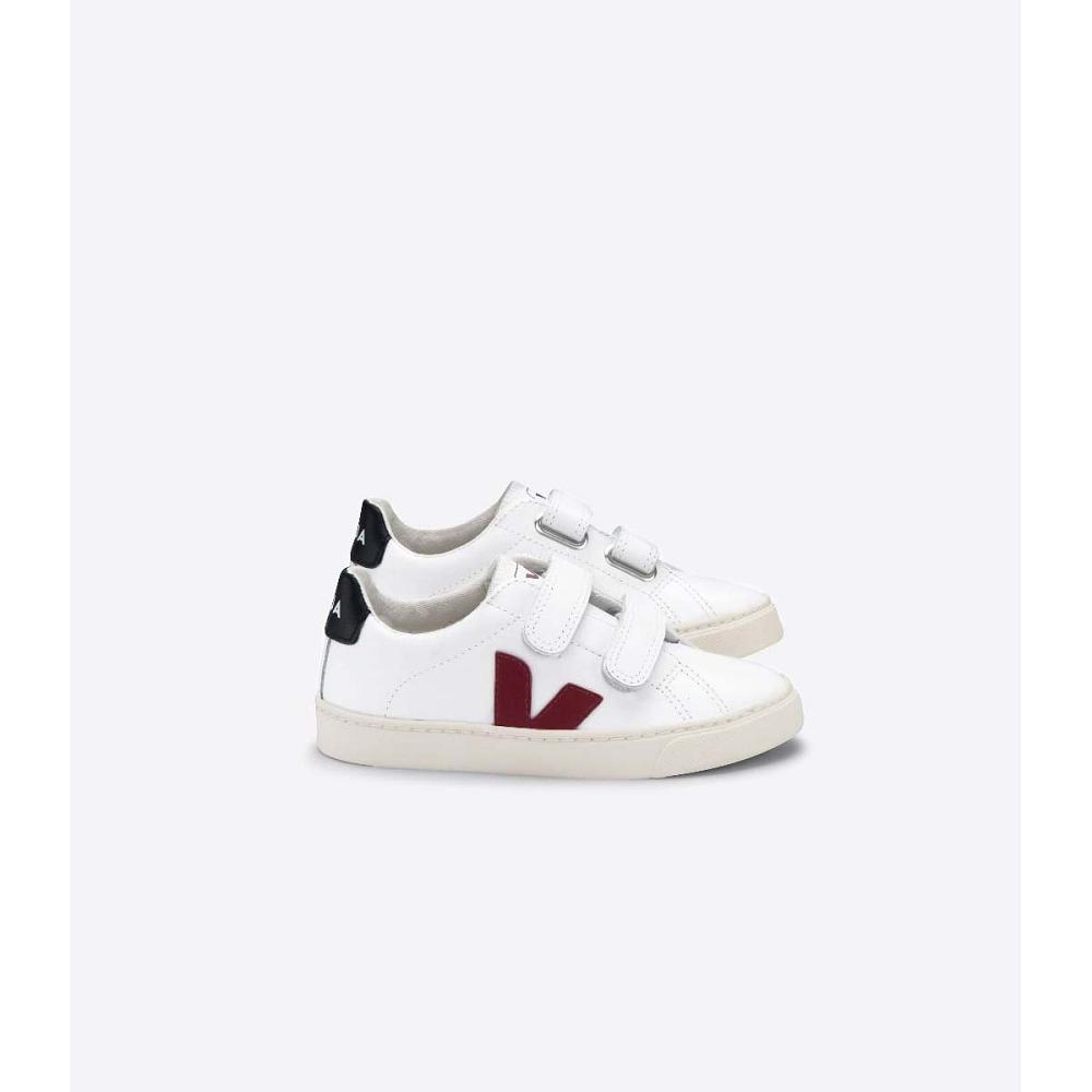 Veja ESPLAR LEATHER Dječje Tenisiće White/Black/Red | VEJA746-HR