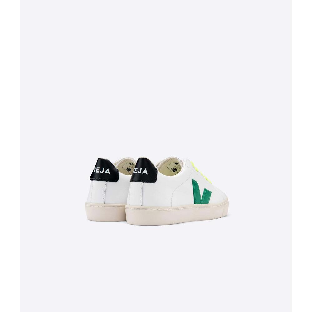 Veja ESPLAR LEATHER Dječje Tenisiće White/Green/Black | VEJA747-HR