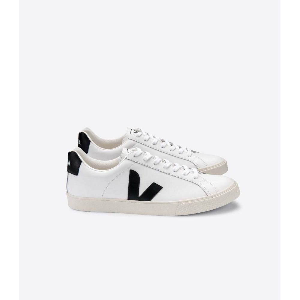 Veja ESPLAR LEATHER Muške Tenisiće White/Black | VEJA207-HR