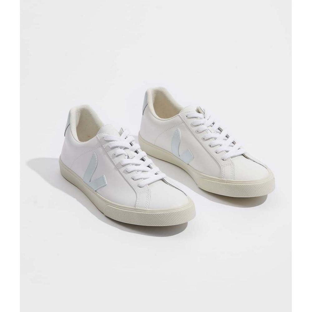 Veja ESPLAR LEATHER Ženske Tenisiće White/Blue | VEJA536-HR