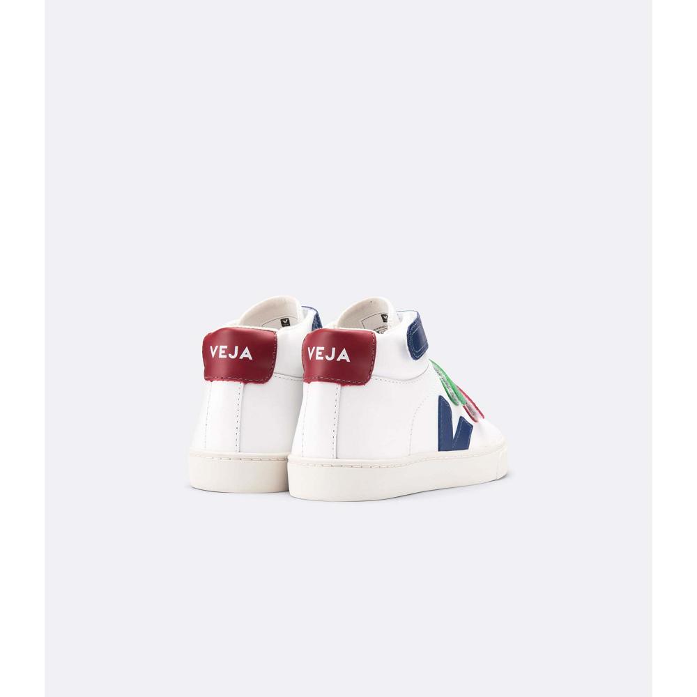 Veja ESPLAR MID LEATHER Dječje Visoke White/Red | VEJA611-HR