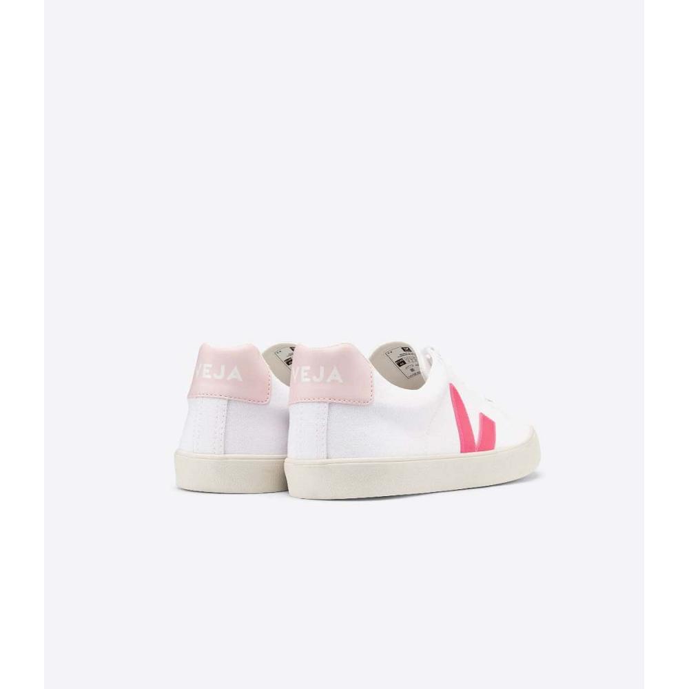 Veja ESPLAR SE CANVAS Ženske Cipele White/Orange/Pink | VEJA440-HR