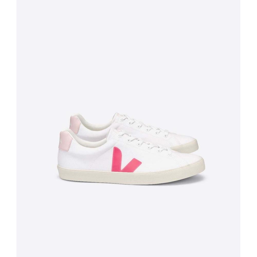 Veja ESPLAR SE CANVAS Ženske Cipele White/Orange/Pink | VEJA440-HR