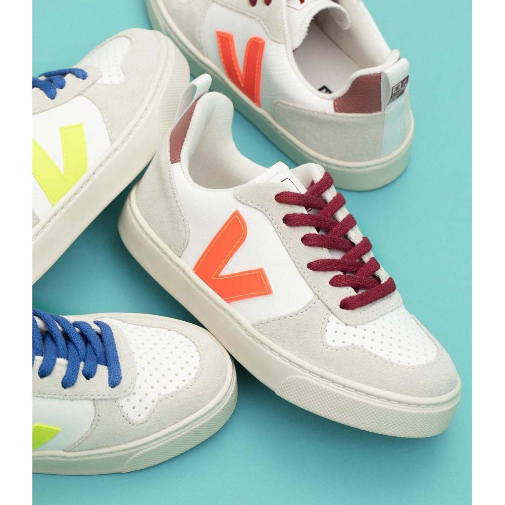 Veja V-10 BONTON Dječje Tenisiće White/Orange | VEJA765-HR