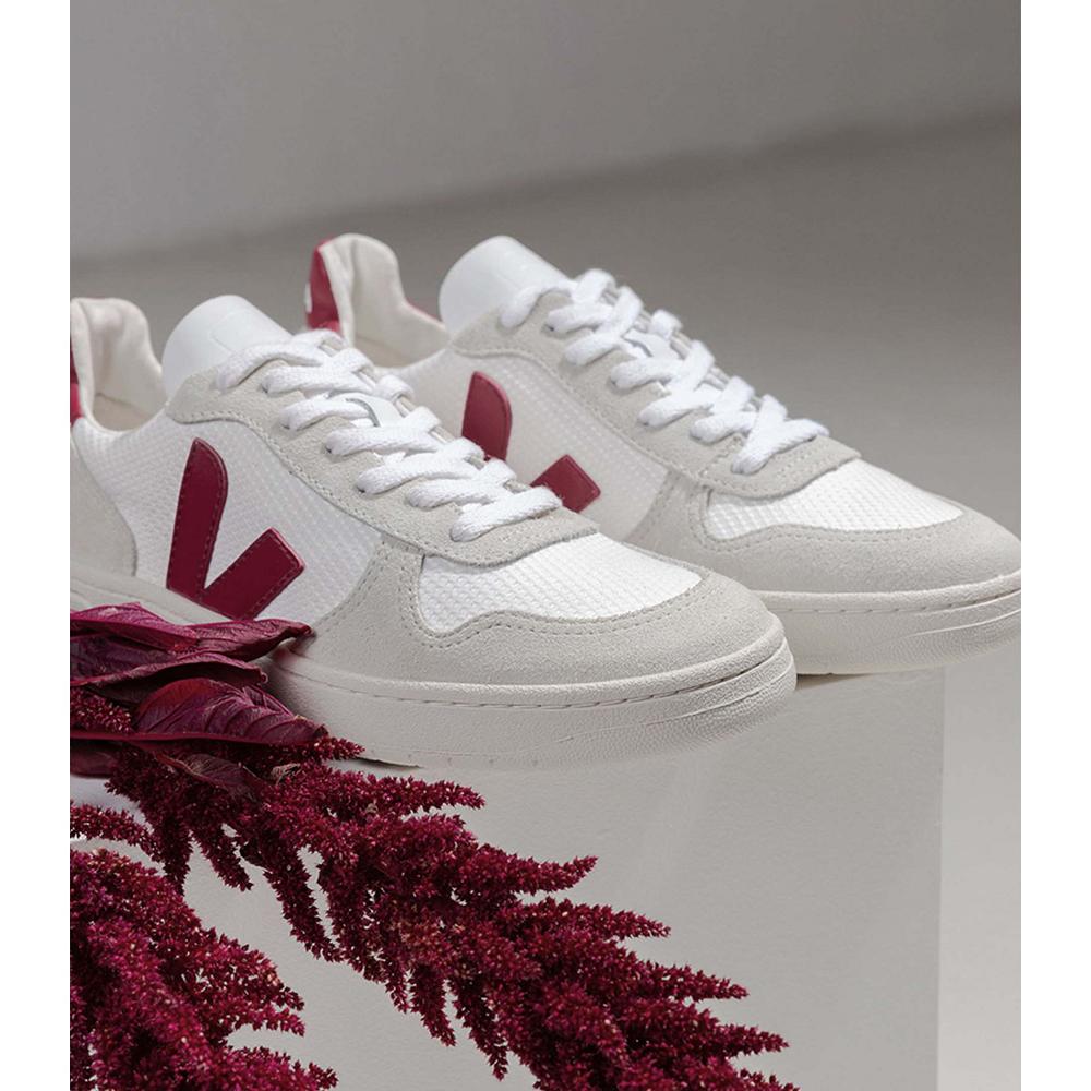 Veja V-10 B-MESH Ženske Tenisiće White/Red | VEJA571-HR