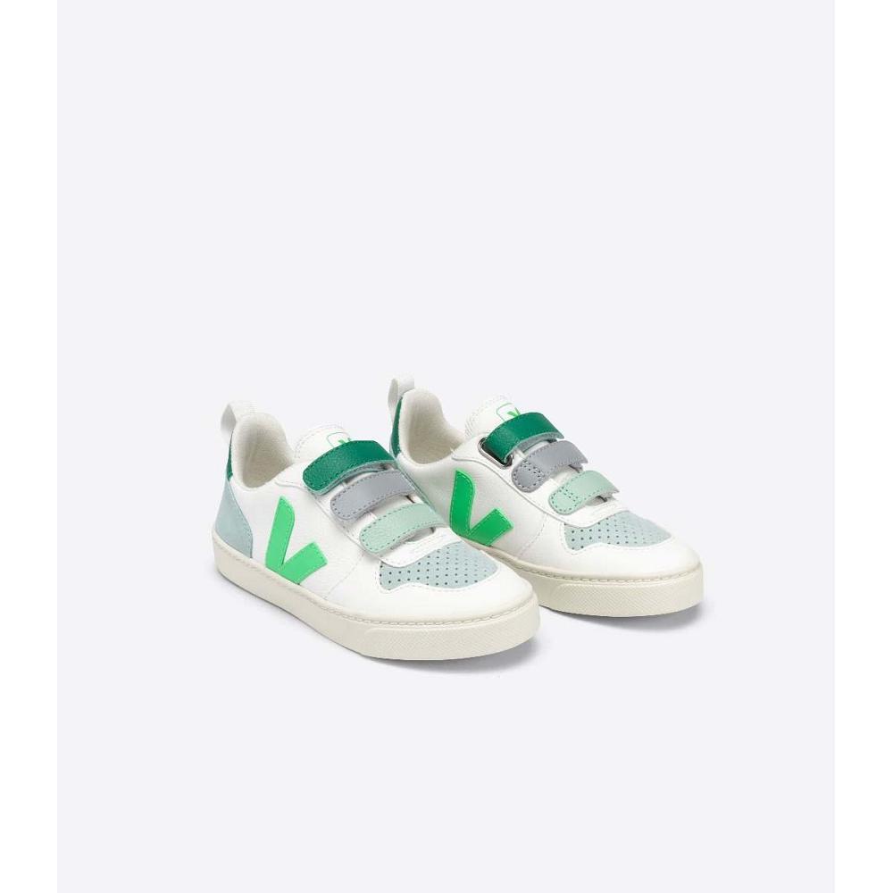 Veja V-10 CHROMEFREE Dječje Cipele White/Green | VEJA668-HR