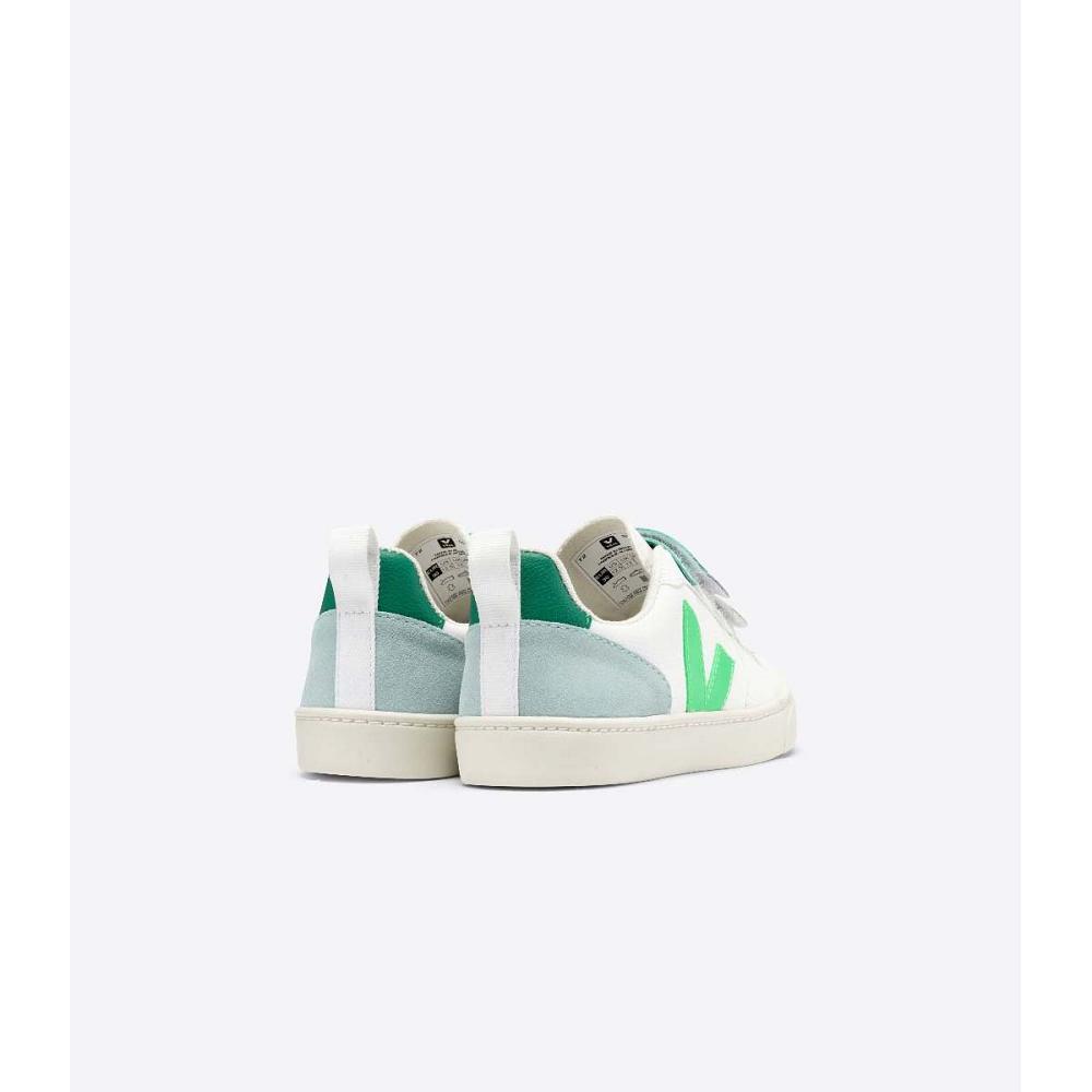 Veja V-10 CHROMEFREE Dječje Cipele White/Green | VEJA668-HR