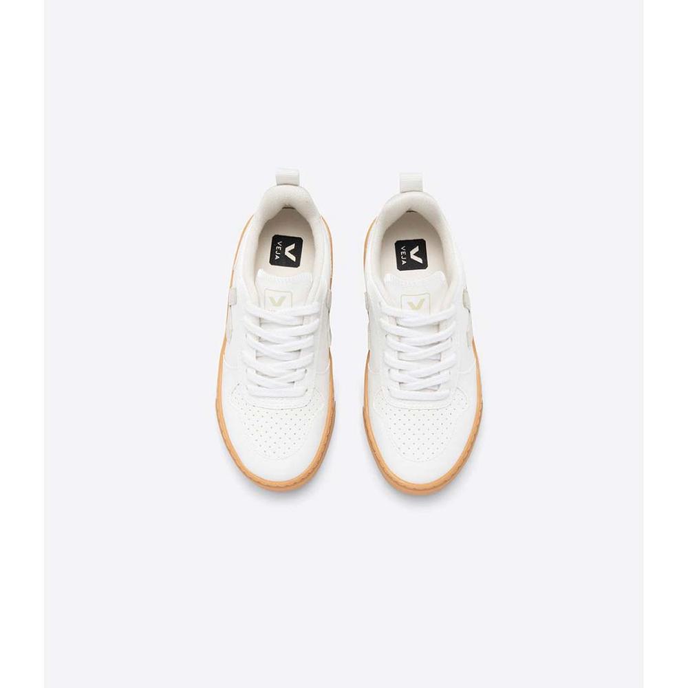 Veja V-10 CWL Dječje Cipele White/Beige | VEJA709-HR