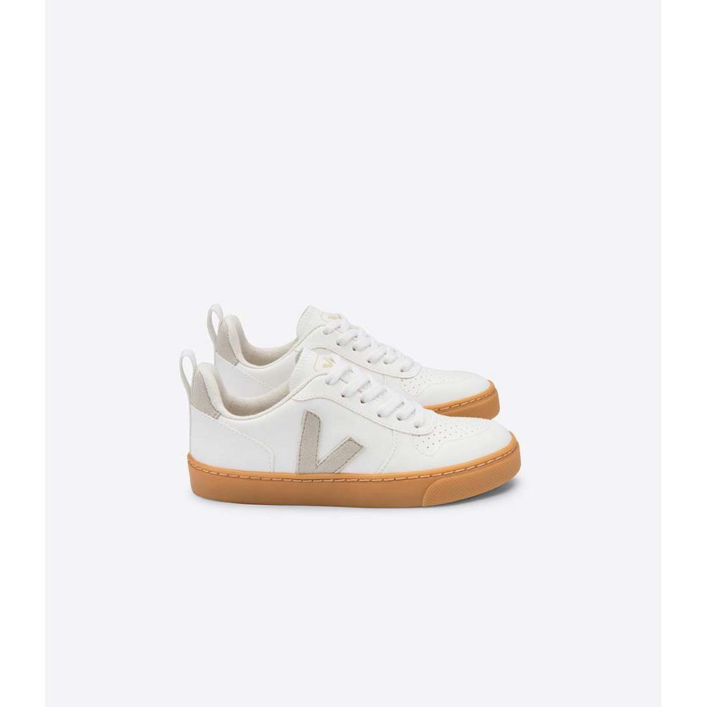 Veja V-10 CWL Dječje Cipele White/Beige | VEJA709-HR