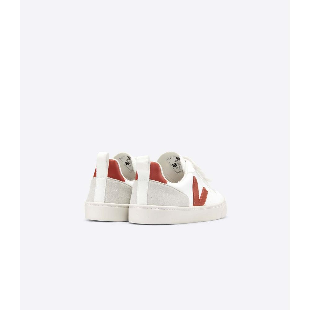 Veja V-10 CWL Dječje Cipele White/Burgundy | VEJA712-HR