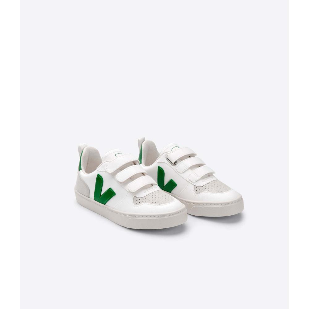 Veja V-10 CWL Dječje Cipele White/Green | VEJA702-HR