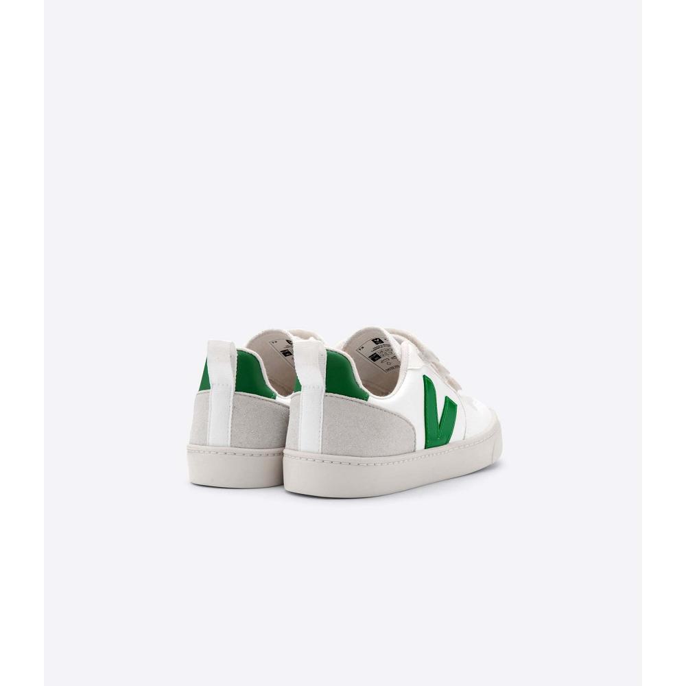 Veja V-10 CWL Dječje Cipele White/Green | VEJA702-HR