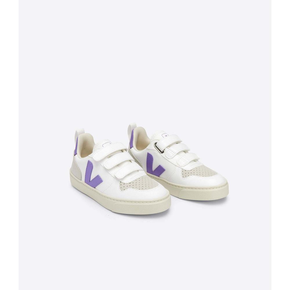 Veja V-10 CWL Dječje Cipele White/Purple | VEJA706-HR