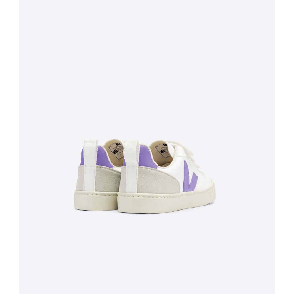 Veja V-10 CWL Dječje Cipele White/Purple | VEJA706-HR