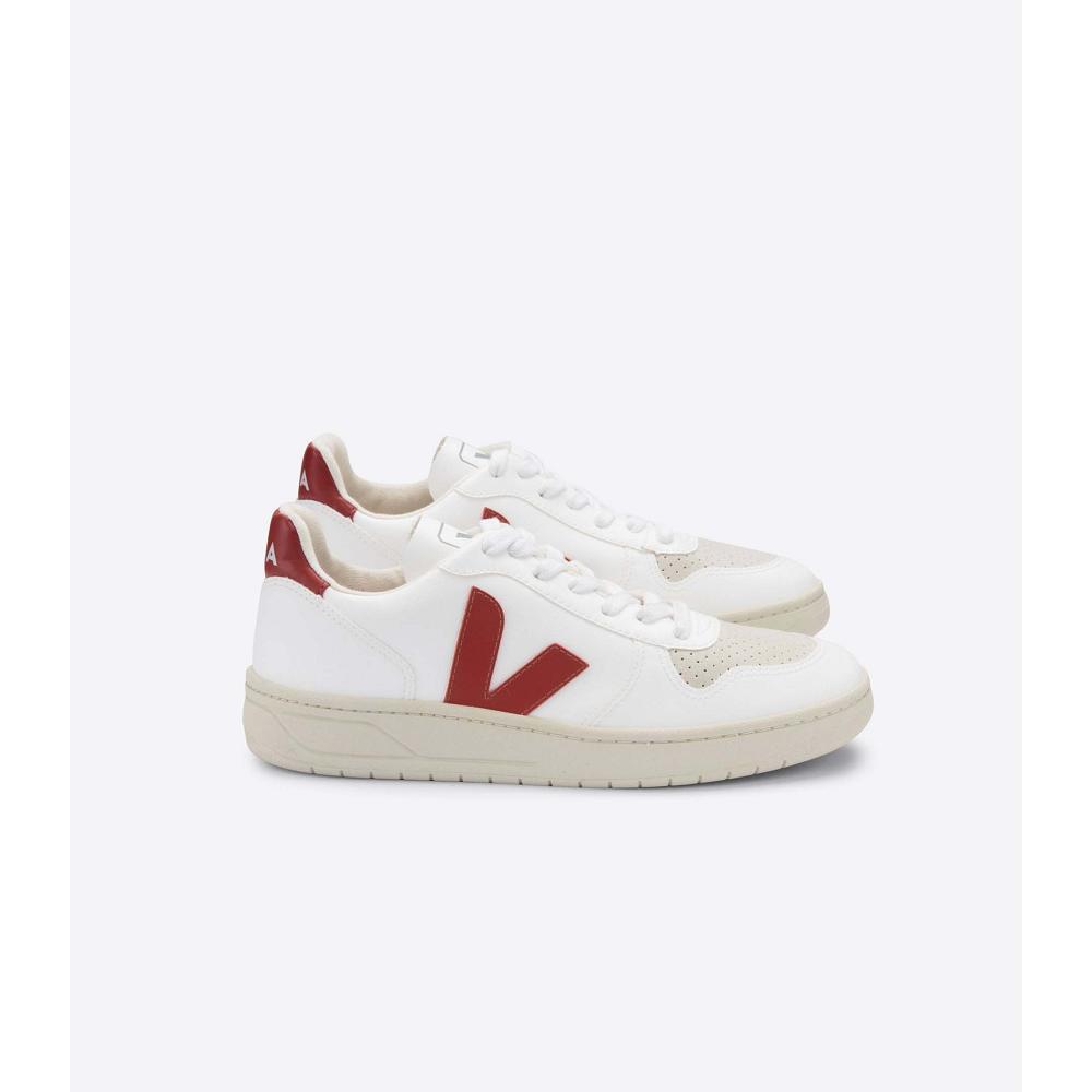 Veja V-10 CWL Muške Tenisiće White/Red | VEJA224-HR