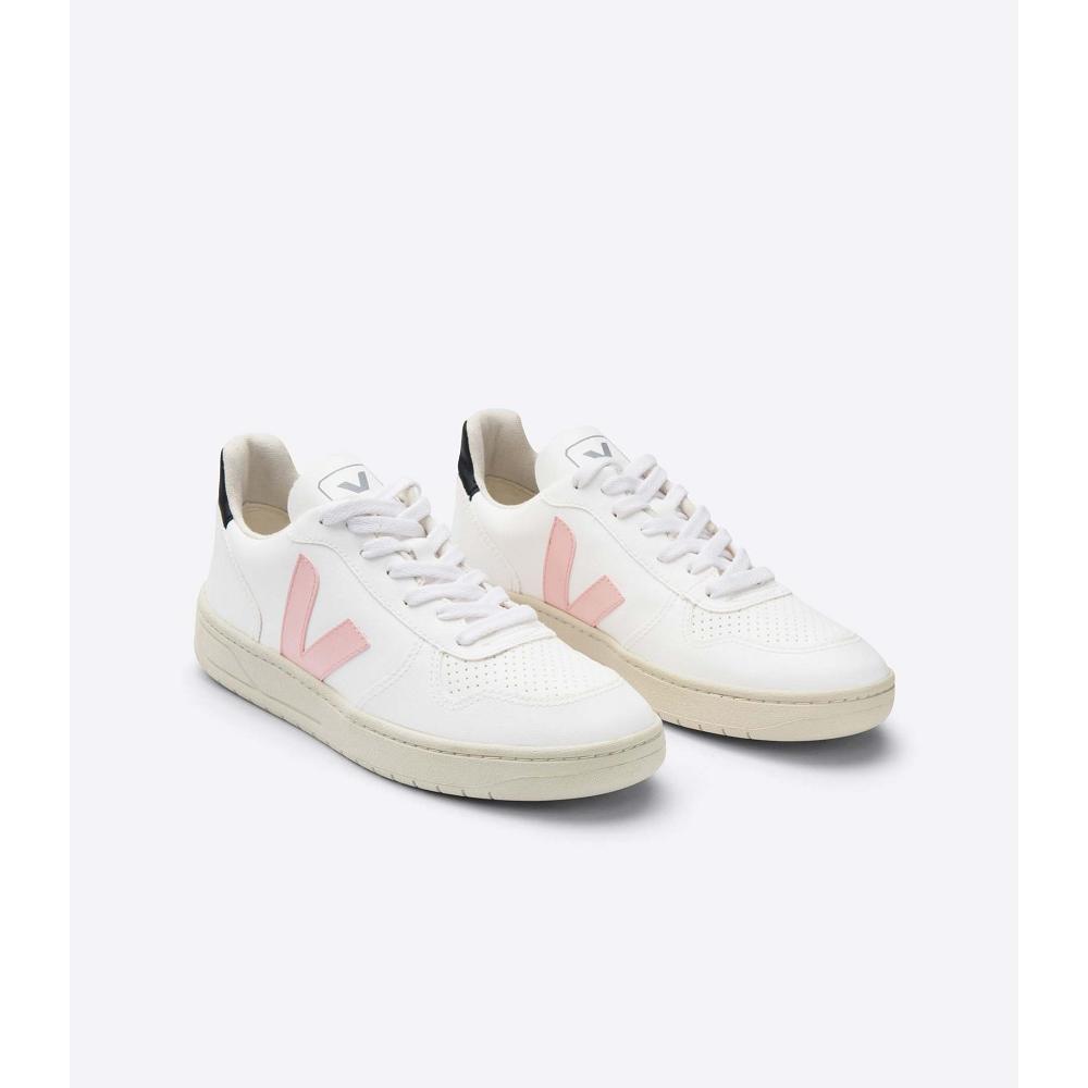 Veja V-10 CWL Ženske Cipele White/Pink/Black | VEJA504-HR