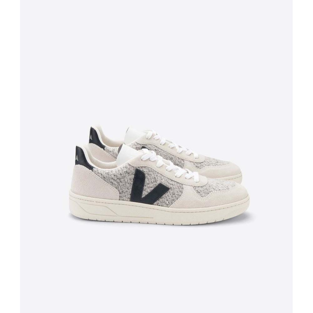 Veja V-10 FLANNEL Muške Tenisiće White/Black | VEJA235-HR