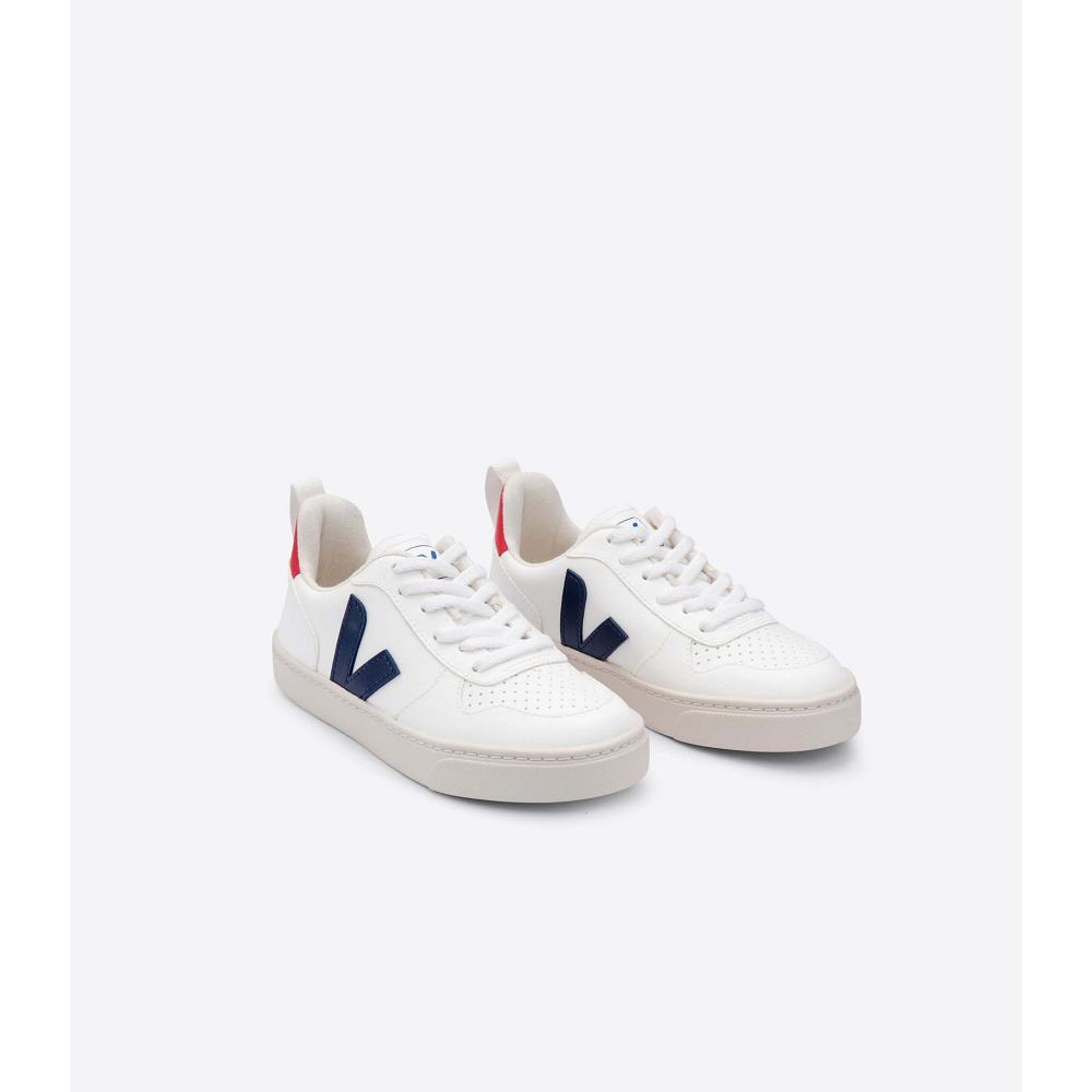 Veja V-10 LACES CWL Dječje Cipele White/Navy | VEJA718-HR