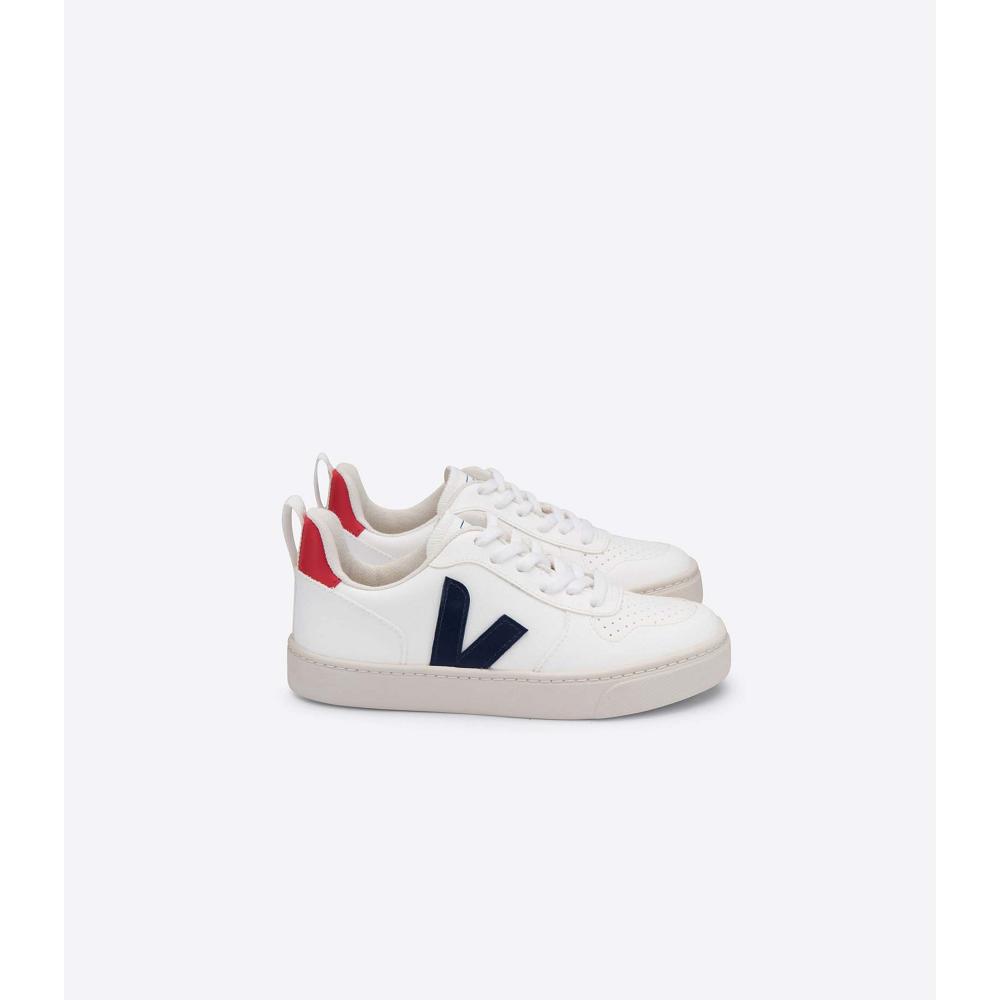 Veja V-10 LACES CWL Dječje Cipele White/Navy | VEJA718-HR