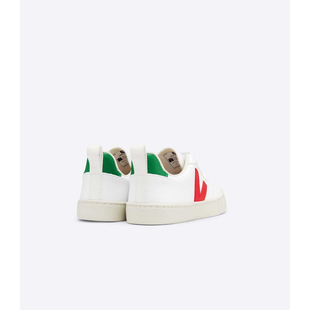 Veja V-10 LACES CWL Dječje Cipele White/Red | VEJA719-HR