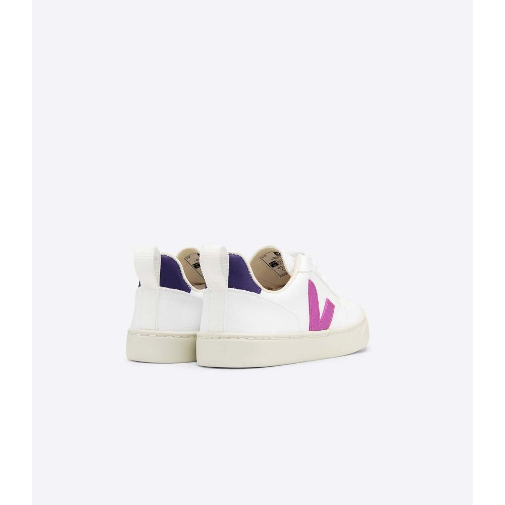 Veja V-10 LACES CWL Dječje Cipele White/Purple | VEJA720-HR