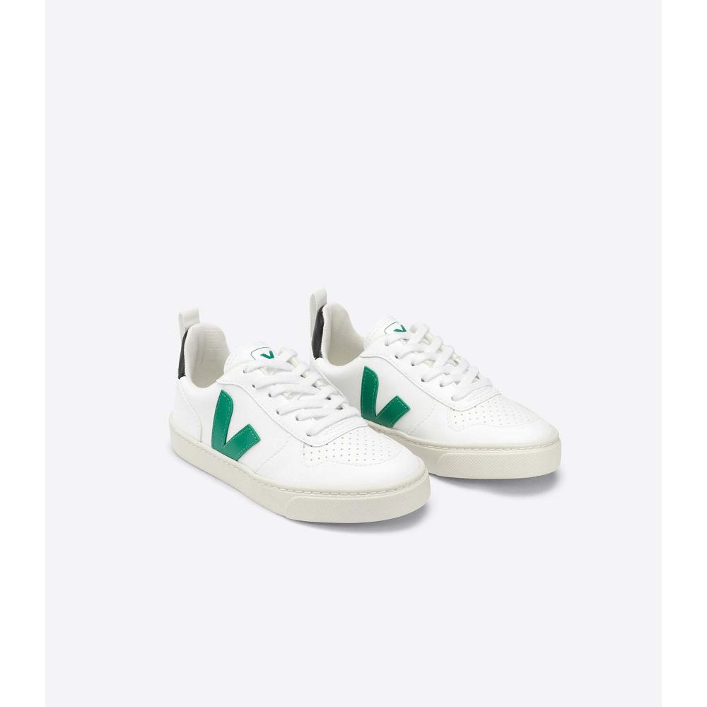 Veja V-10 LACE CWL Dječje Cipele White/Green | VEJA715-HR