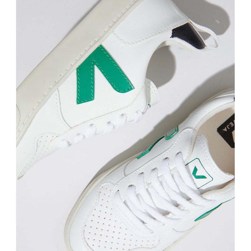 Veja V-10 LACE CWL Dječje Cipele White/Green | VEJA715-HR