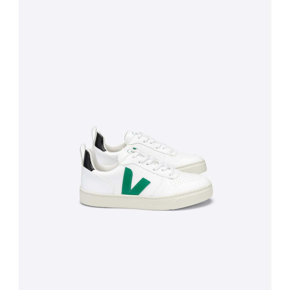 Veja V-10 LACE CWL Dječje Cipele White/Green | VEJA715-HR