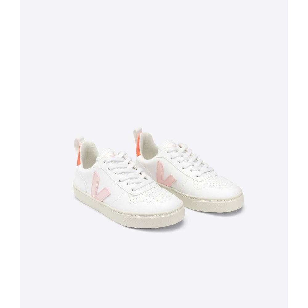 Veja V-10 LACE CWL Dječje Tenisiće White/Orange | VEJA777-HR