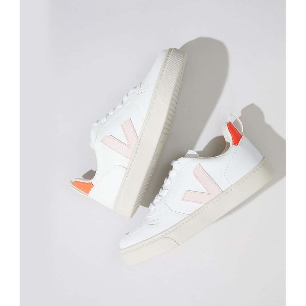 Veja V-10 LACE CWL Dječje Tenisiće White/Orange | VEJA777-HR