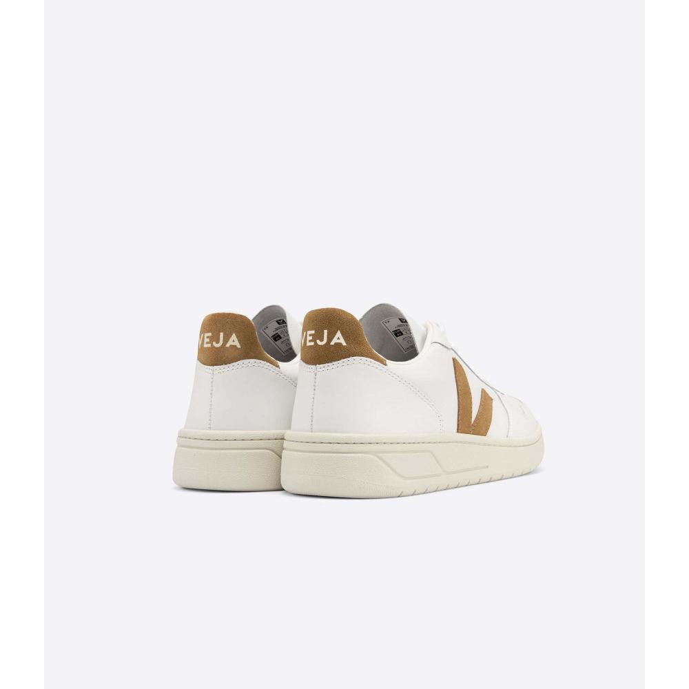 Veja V-10 LEATHER Muške Tenisiće White/Brown | VEJA230-HR