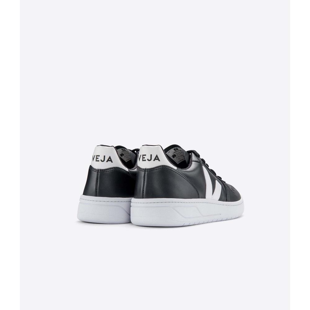 Veja V-10 LEATHER SOLE Muške Tenisiće Black/White | VEJA222-HR