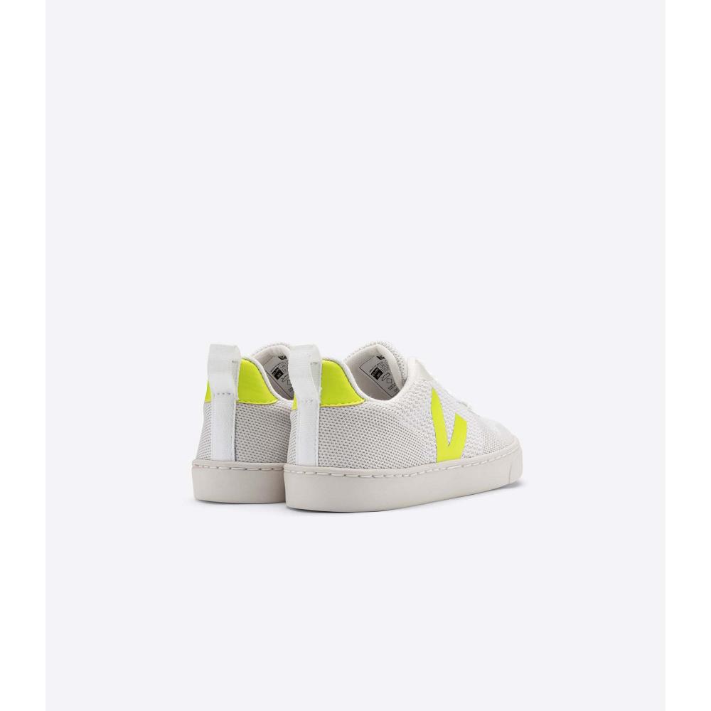 Veja V-10 MALHA BRANCO ALUMINIO Dječje Cipele White/Green | VEJA721-HR