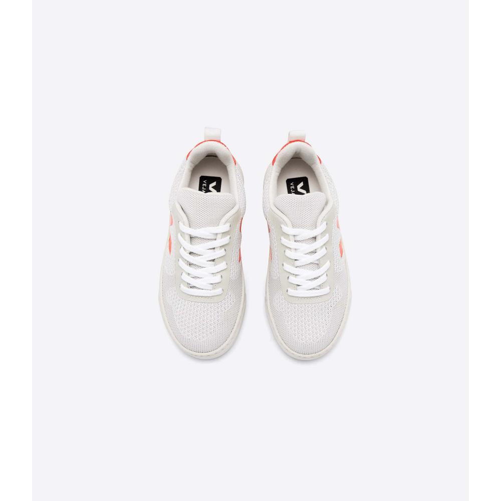 Veja V-10 MALHA BRANCO ALUMINIO Dječje Cipele White/Orange | VEJA722-HR