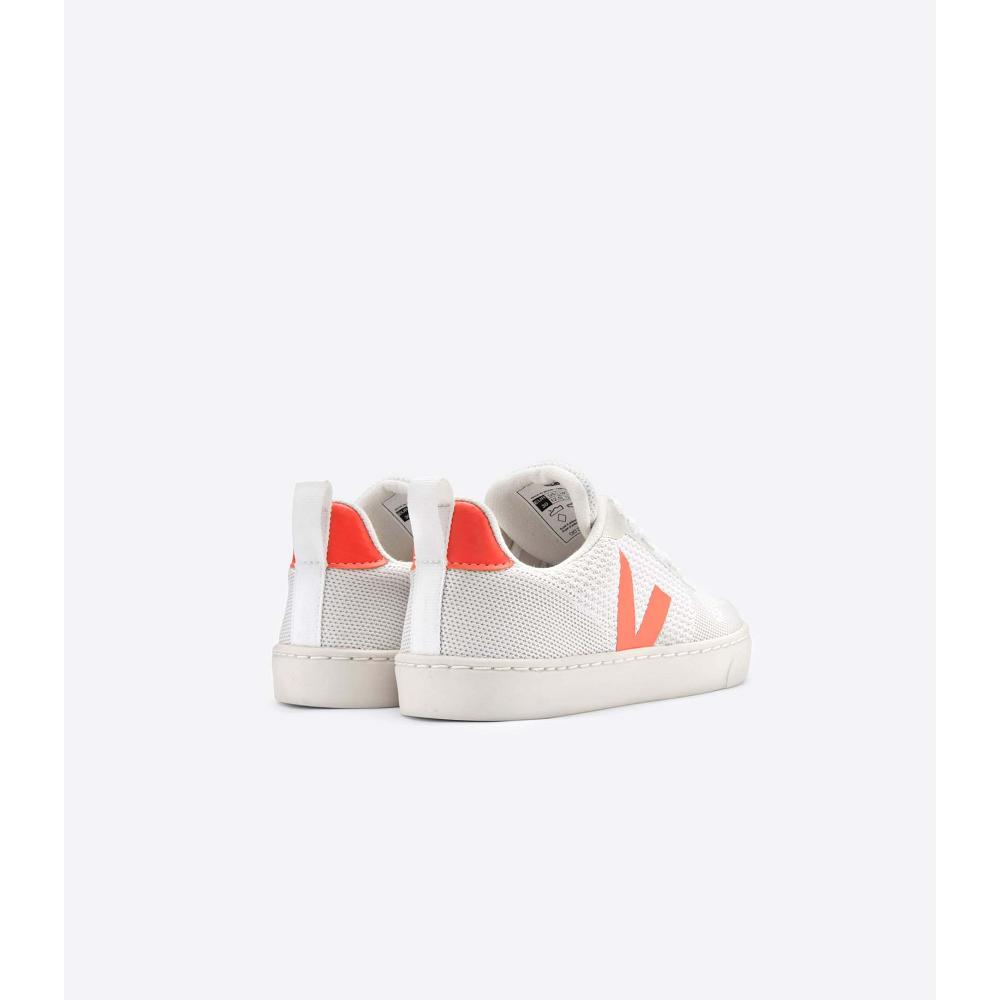 Veja V-10 MALHA BRANCO ALUMINIO Dječje Cipele White/Orange | VEJA722-HR