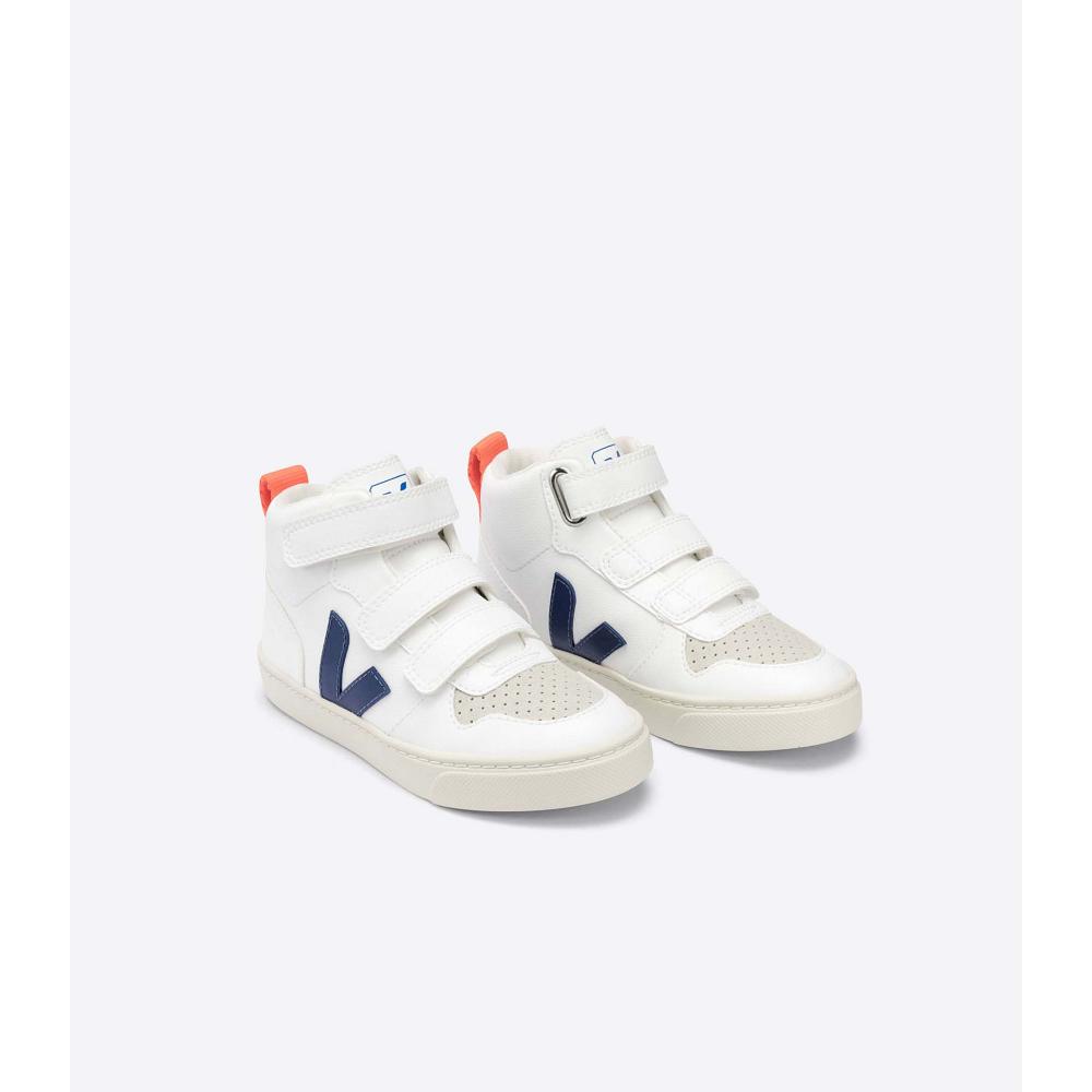 Veja V-10 MID CWL Dječje Cipele White/Blue/Orange | VEJA723-HR